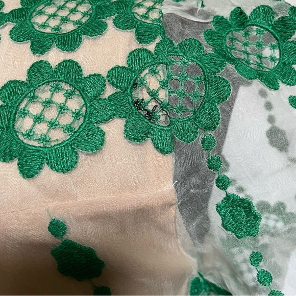 ANTHRO Leifsdottir Sheer Embroidered Floral Blouse with Exposed Zipper - Picture 4 of 8